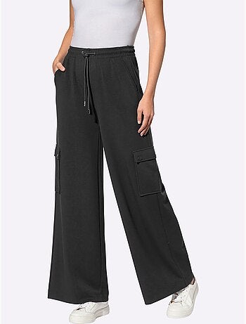 Pantalon En Jersey Poches Cargo Plaquées - Taille Standard - Helline