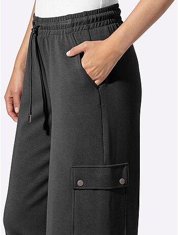 Pantalon En Jersey Poches Cargo Plaquées - Taille Standard - Helline