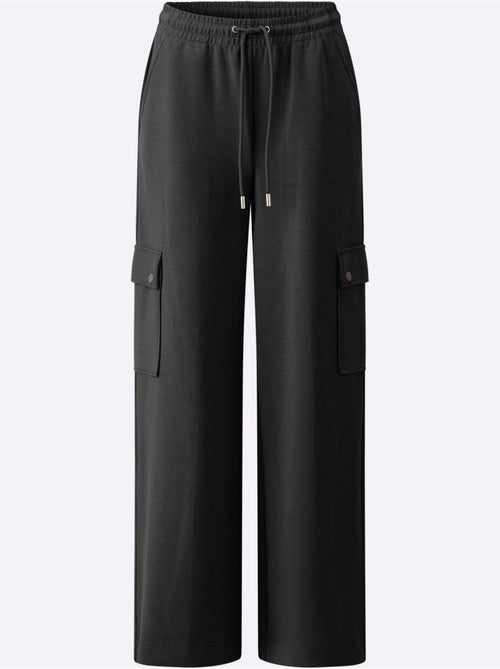 Pantalon En Jersey Poches Cargo Plaquées - Taille Standard - helline - Kiabi