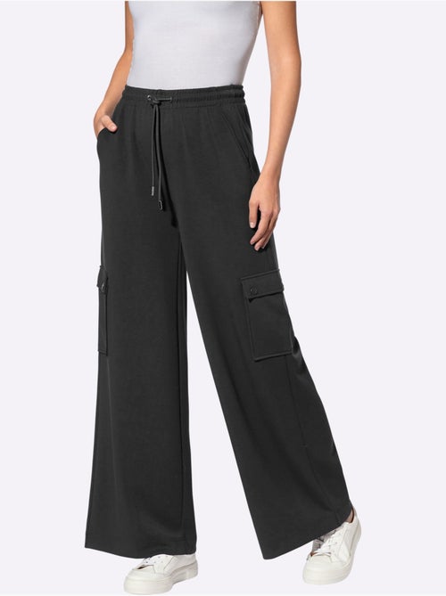 Pantalon En Jersey Poches Cargo Plaquées - Taille Standard - helline - Kiabi