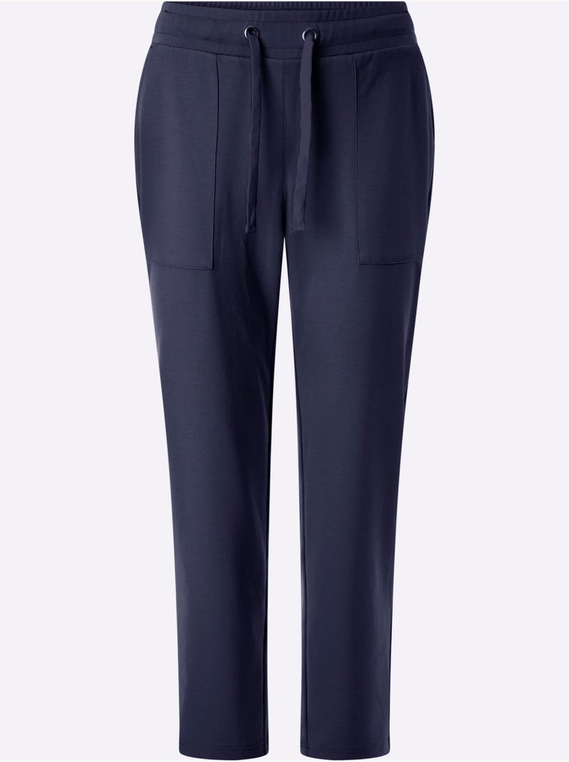 Pantalon En Jersey Qualité Jersey Indéformable - Taille Standard - Witt Bleu marine - Kiabi