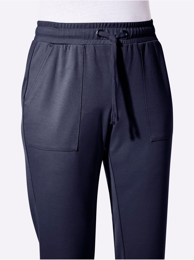 Pantalon En Jersey Qualité Jersey Indéformable - Taille Standard - Witt Bleu marine - Kiabi