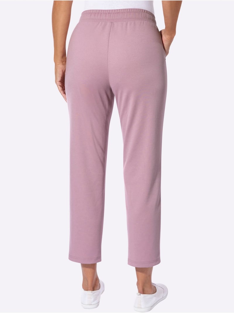 Pantalon En Jersey Qualité Jersey Indéformable - Taille Standard - Witt Mauve - Kiabi