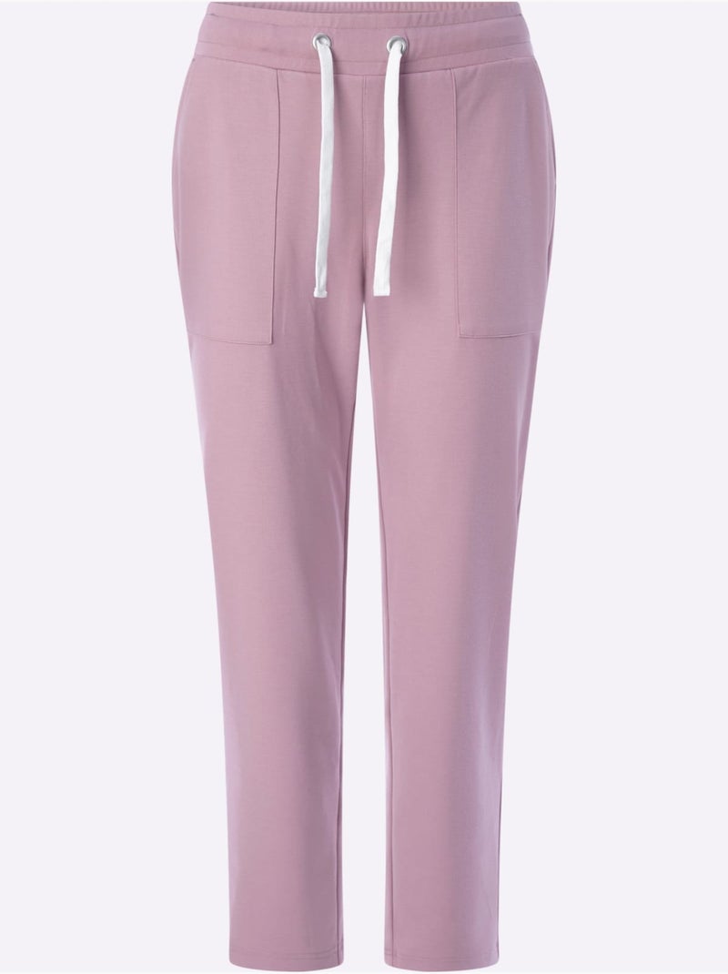 Pantalon En Jersey Qualité Jersey Indéformable - Taille Standard - Witt Mauve - Kiabi