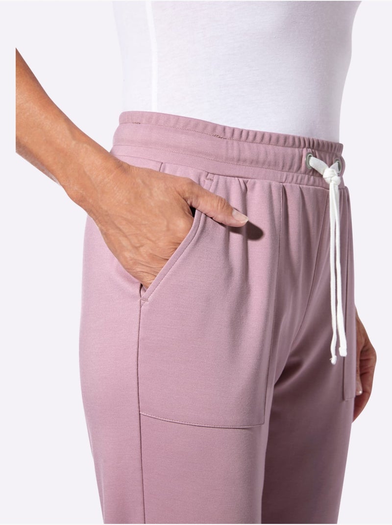 Pantalon En Jersey Qualité Jersey Indéformable - Taille Standard - Witt Mauve - Kiabi