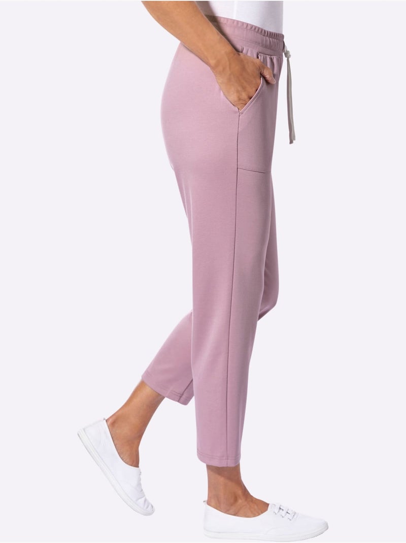 Pantalon En Jersey Qualité Jersey Indéformable - Taille Standard - Witt Mauve - Kiabi