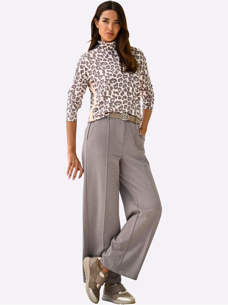 Pantalon en jersey qualité jersey très confortable - taille standard - helline Beige - Kiabi