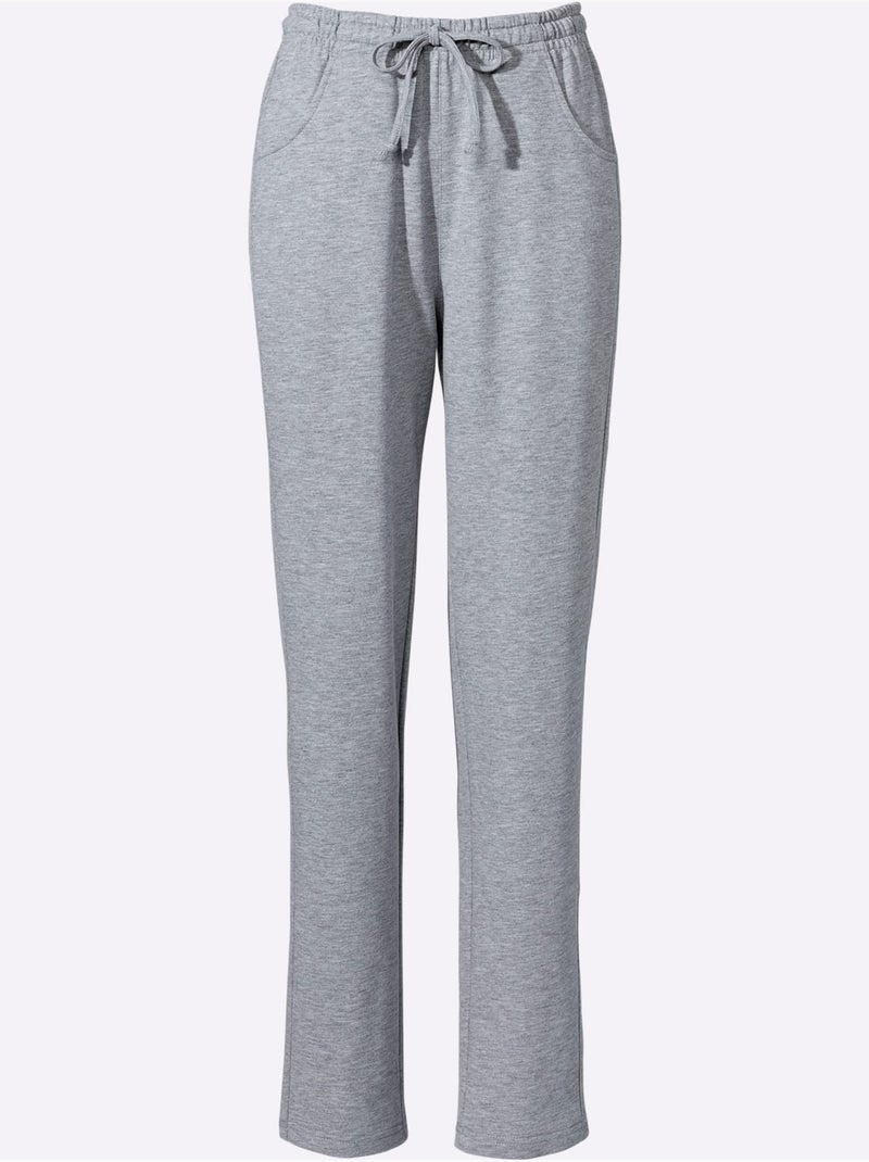 Pantalon En Jersey Qualité Jersey Très Confortable - Taille Standard - Moda Vilona Gris chiné - Kiabi