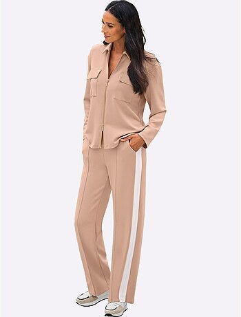 Pantalon En Jersey Rayures Galon - Taille Standard - Helline