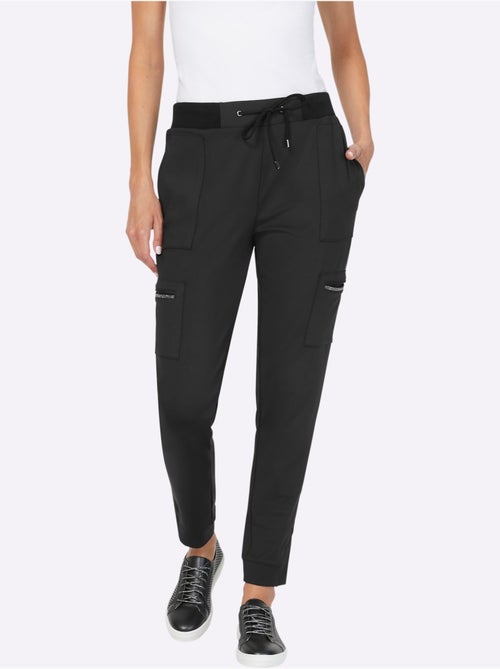 Pantalon en jersey style jogging tendance - taille standard - helline - Kiabi