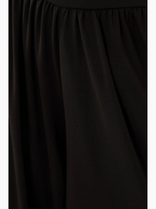 Pantalon en jersey taille haute jambes larges plissées hiccup - Kiabi