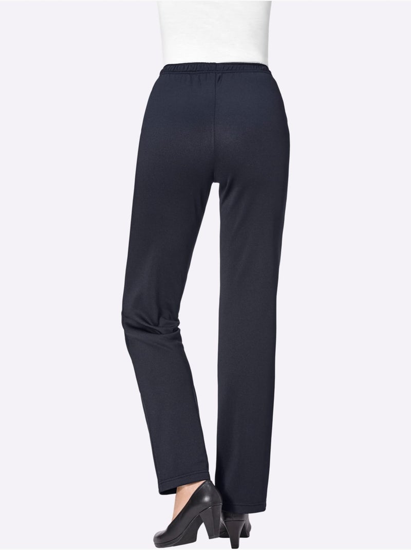 Pantalon En Jersey Très Facile à Entretenir - Taille Courte - Witt Bleu marine - Kiabi