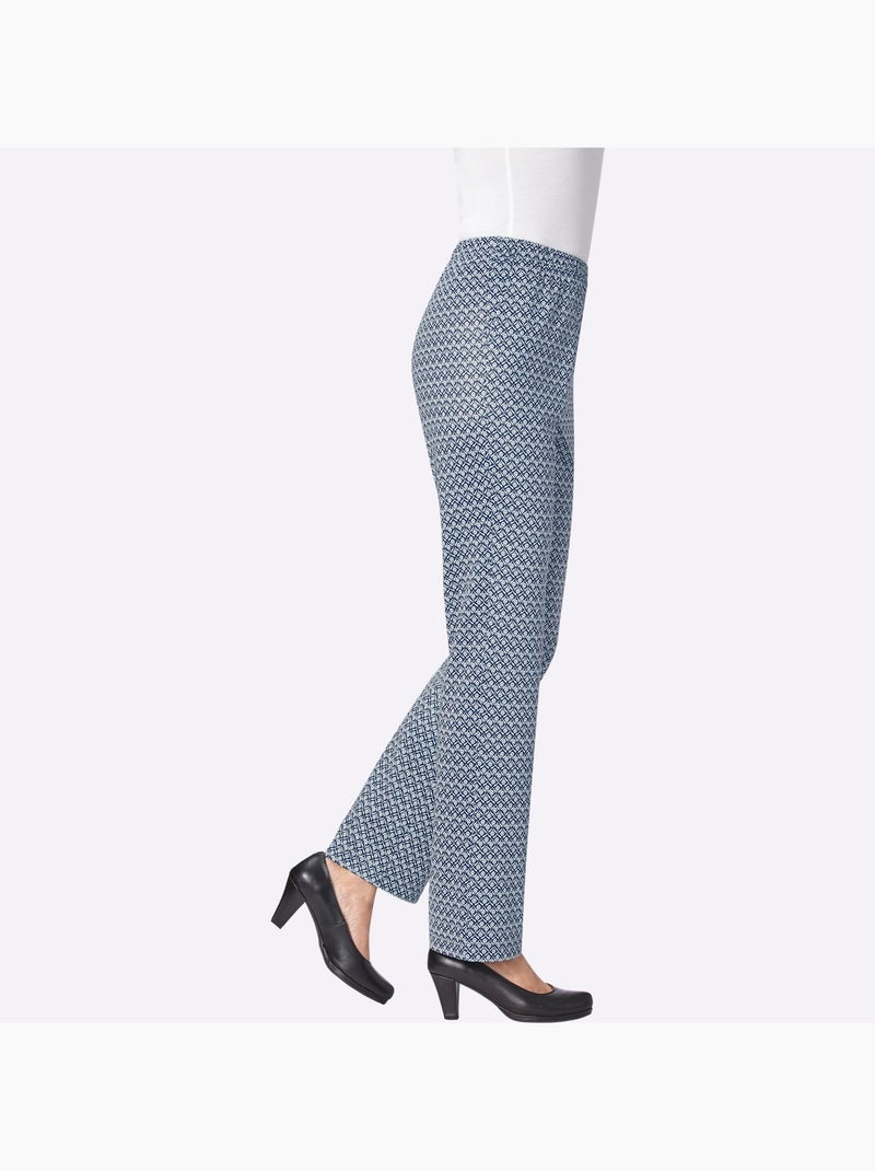 Pantalon en jersey très facile à entretenir - taille extra courte - witt Bleu marine - Kiabi