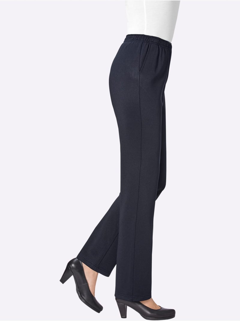 Pantalon en jersey très facile à entretenir - taille extra courte - witt Bleu marine - Kiabi