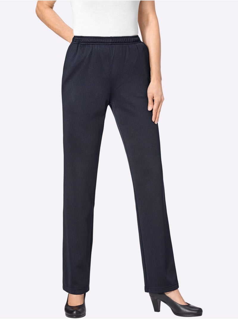 Pantalon en jersey très facile à entretenir - taille extra courte - witt Bleu marine - Kiabi