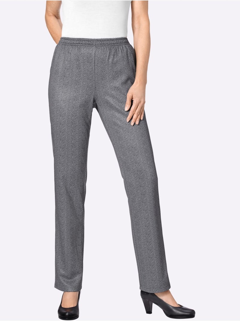 Pantalon en jersey très facile à entretenir - taille extra courte - witt Gris - Kiabi