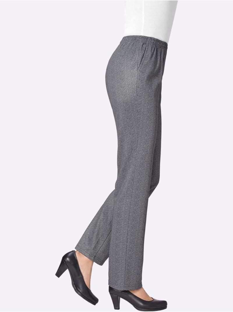 Pantalon en jersey très facile à entretenir - taille extra courte - witt Gris - Kiabi