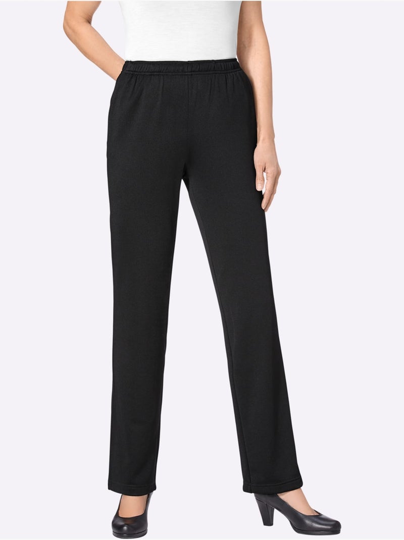 Pantalon en jersey très facile à entretenir - taille extra courte - witt Noir - Kiabi