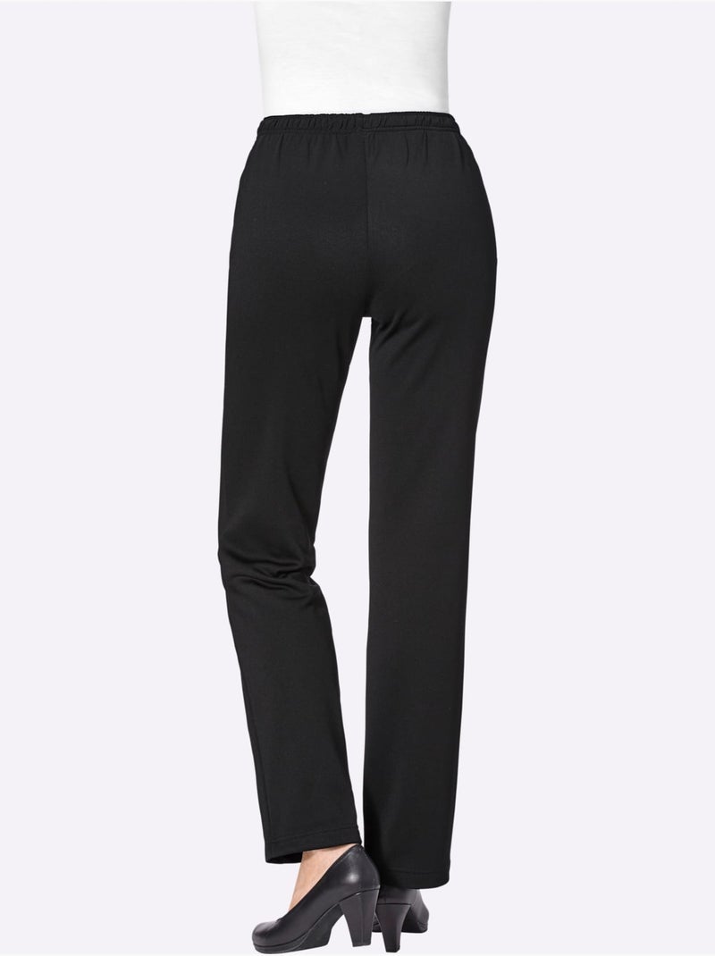 Pantalon en jersey très facile à entretenir - taille extra courte - witt Noir - Kiabi