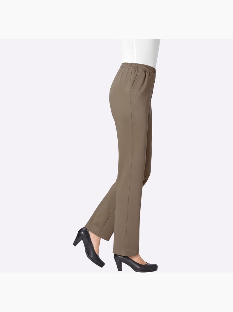 Pantalon en jersey très facile à entretenir - taille standard - witt Gris taupe - Kiabi