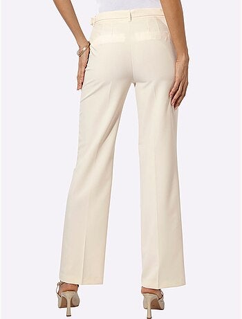 Pantalon en laine agréable et chaud - taille courte - helline