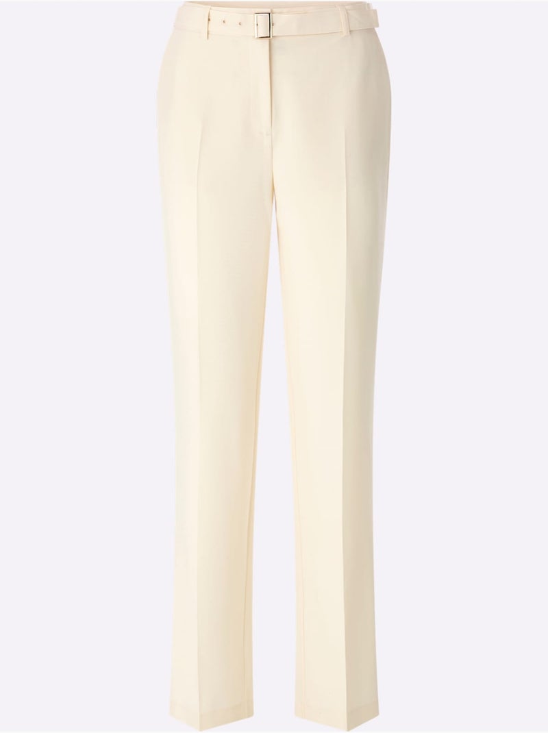 Pantalon en laine agréable et chaud - taille standard - helline Ivoire - Kiabi