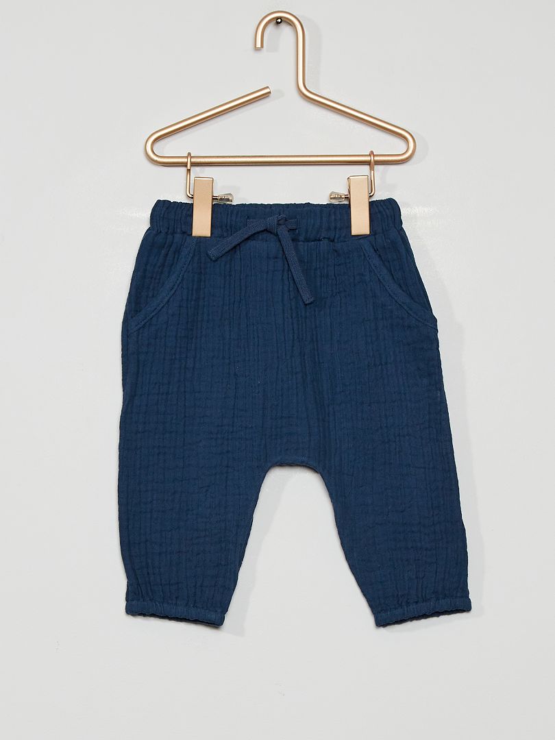 Pantalon en lange bleu - Kiabi