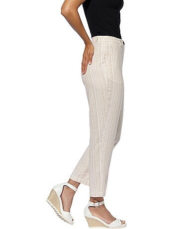 Pantalon En Lin 20% Lin - Taille Courte - Witt