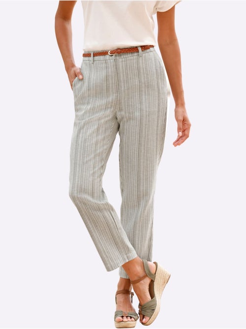 Pantalon En Lin 20% Lin - Taille Courte - Witt - Kiabi
