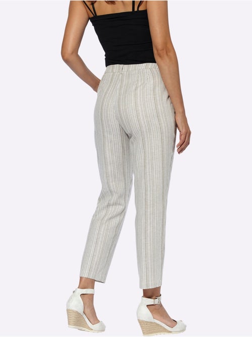 Pantalon En Lin 20% Lin - Taille Courte - Witt - Kiabi