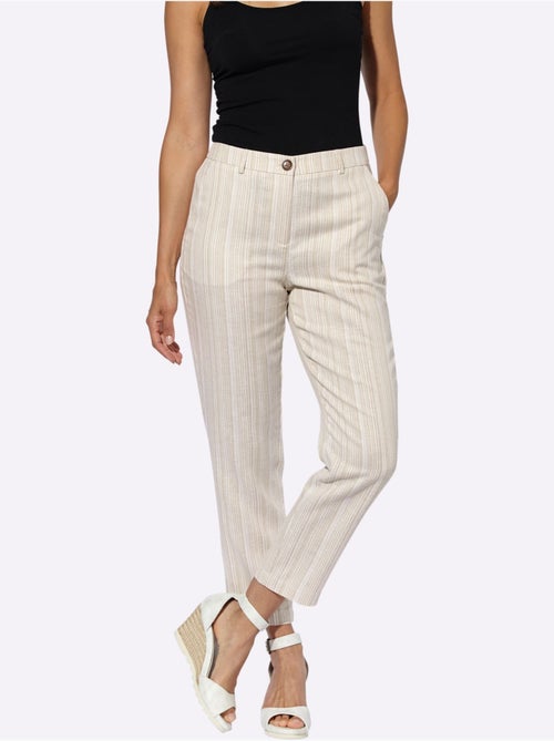 Pantalon En Lin 20% Lin - Taille Standard - Witt - Kiabi