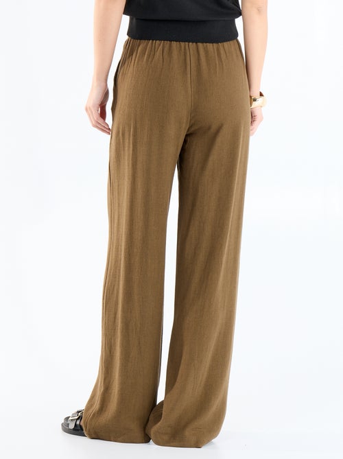 Pantalon en lin avec 2 poches - Kiabi Pantalon en lin avec 2 poches - Kiabi