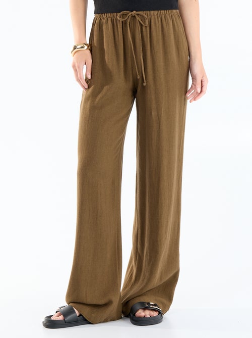 Pantalon en lin avec 2 poches - Kiabi Pantalon en lin avec 2 poches - Kiabi