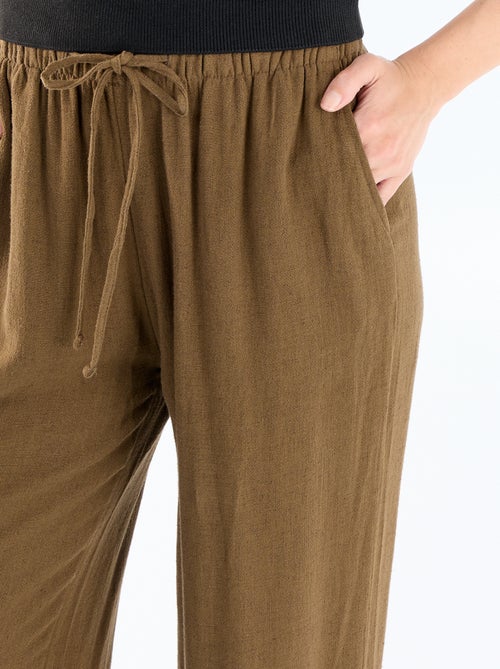 Pantalon en lin avec 2 poches - Kiabi Pantalon en lin avec 2 poches - Kiabi