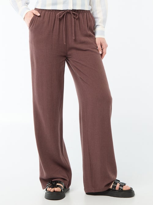 Pantalon en lin avec 2 poches - Kiabi