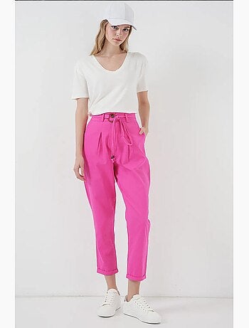 Pantalon en lin avec ceinture bdart
