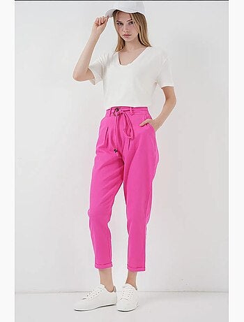 Pantalon en lin avec ceinture bdart