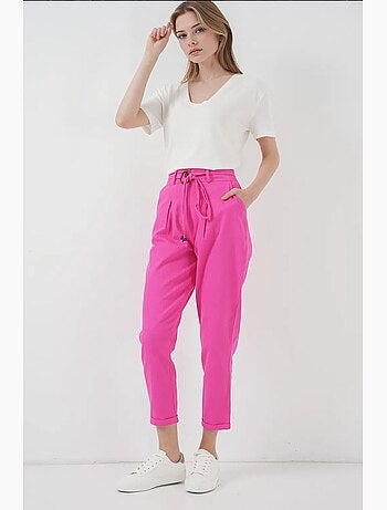 Pantalon en lin avec ceinture bdart