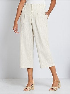 Pantalon en lin éco-conçu - Kiabi