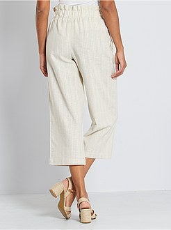 Pantalon en lin éco-conçu - Kiabi