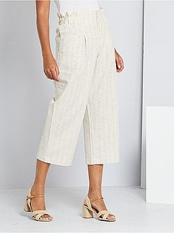Pantalon en lin éco-conçu - Kiabi