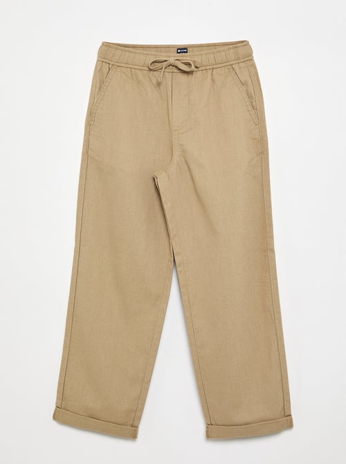 Pantalon en lin et coton - Kiabi Pantalon en lin et coton - Kiabi