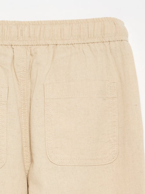 Pantalon en lin et coton - Kiabi