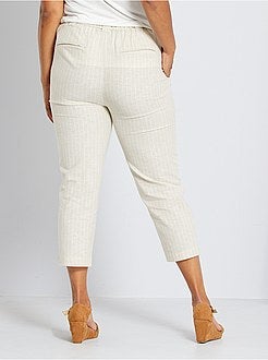 Pantalon en lin et coton - Kiabi