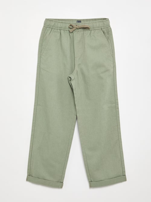 Pantalon en lin et coton - Kiabi Pantalon en lin et coton - Kiabi