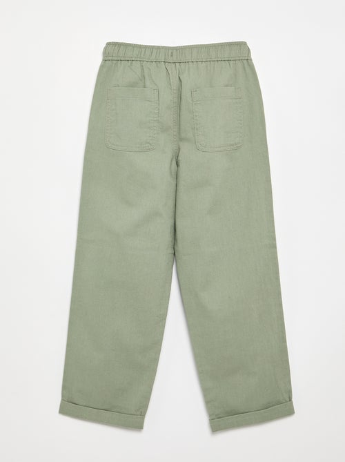 Pantalon en lin et coton - Kiabi Pantalon en lin et coton - Kiabi