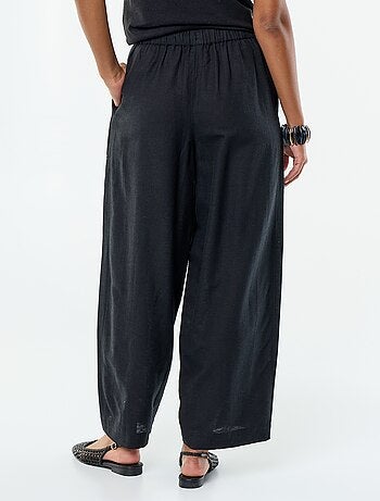 Pantalon en lin femme taille haute