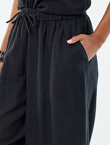 Pantalon en lin femme taille haute