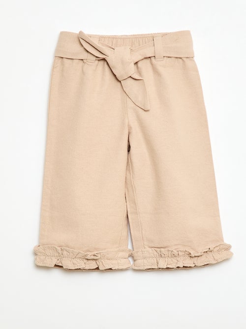 Pantalon en lin mélangé - Kiabi