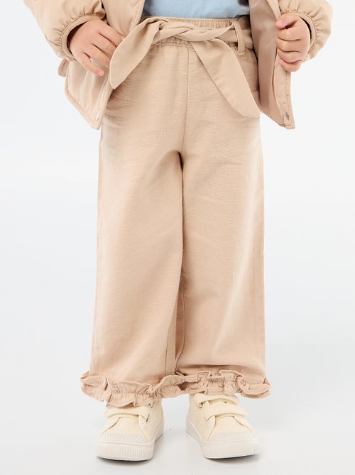 Pantalon en lin mélangé - Kiabi